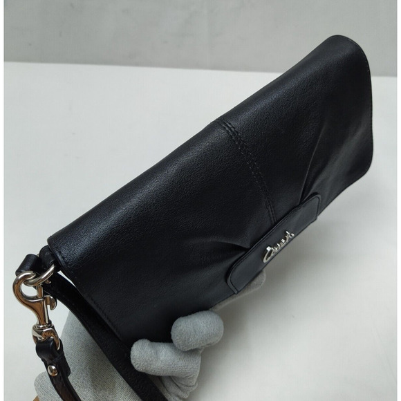 Coach Ashley Black Leather Credit Card Large Wristlet - Evening Clutch - Picture 5 of 15